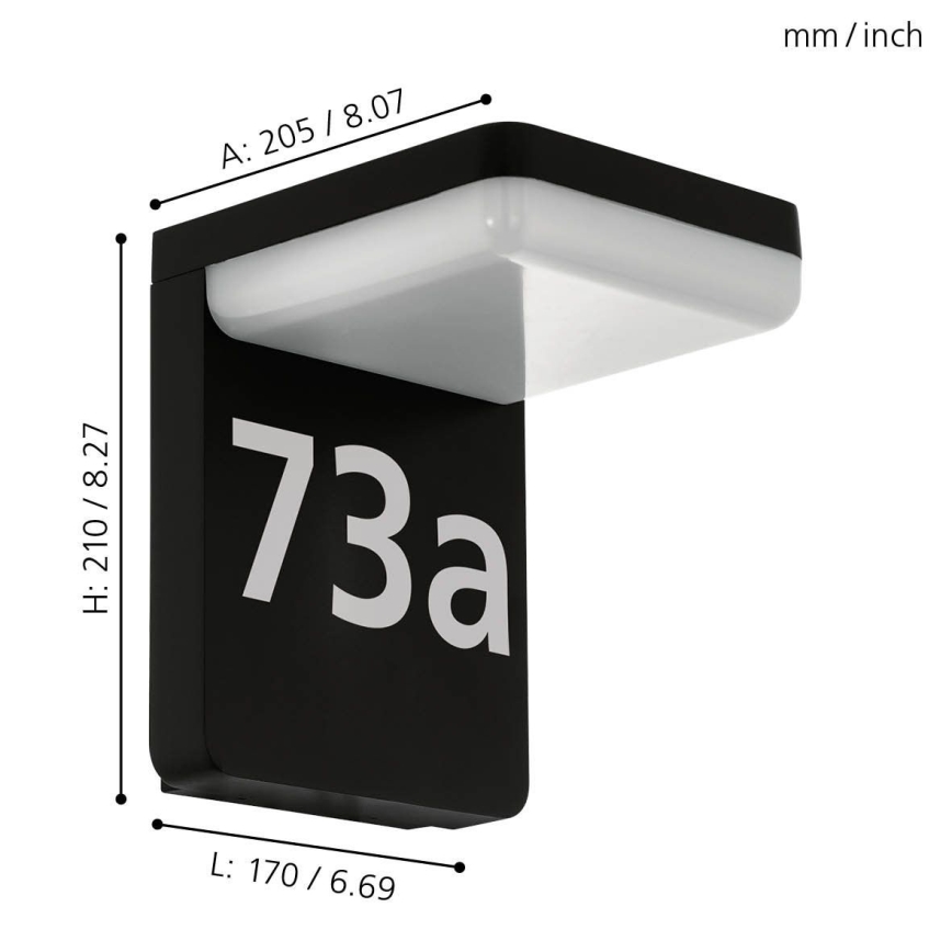Eglo - LED Домашен номер LED/11W/230V IP44