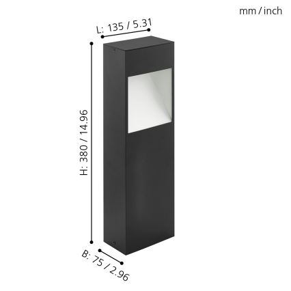 Eglo - LED Екстериорна лампа LED/10W/230V IP44