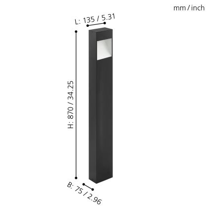 Eglo - LED Екстериорна лампа LED/10W/230V IP44