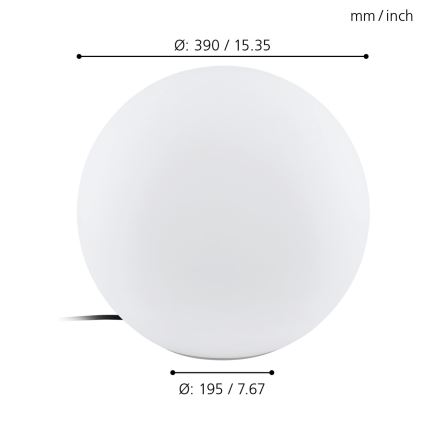 Eglo - Екстериорна Стояща лампа 1xE27/40W/230V IP65 ø390