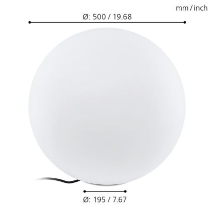 Eglo - Екстериорна Стояща лампа 1xE27/40W/230V IP65 ø500