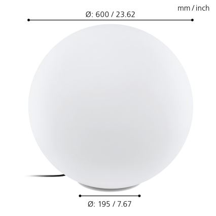Eglo - Екстериорен лампион 1xE27/40W/230V IP65 ø 600