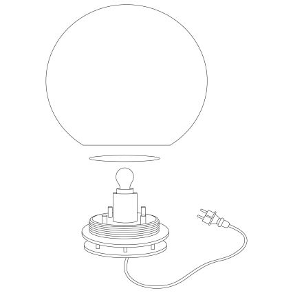 Eglo - Екстериорен лампион 1xE27/40W/230V IP65 ø 600