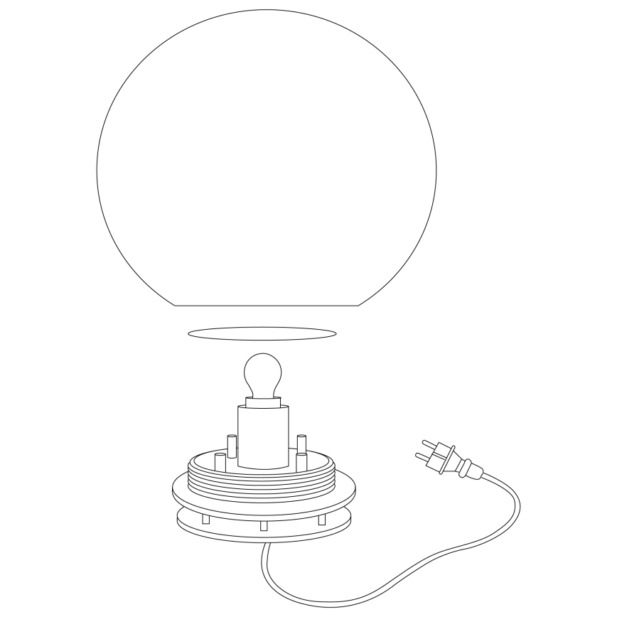 Eglo - Екстериорен лампион 1xE27/40W/230V IP65 ø 600