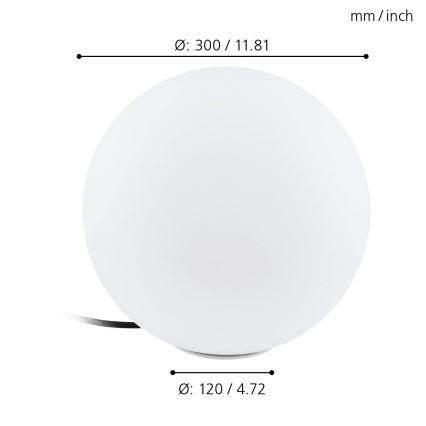Eglo 98105 - LED RGBW Външна лампа MONTEROLO-C 1xLED/9W/230V IP65 Ø300