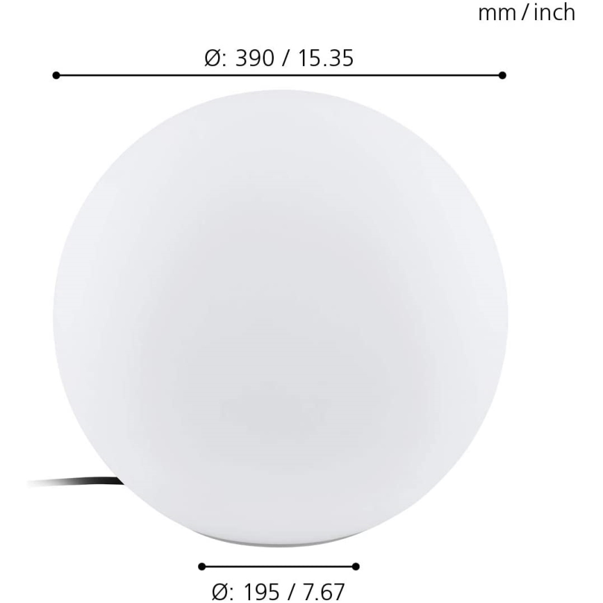 Eglo 98106 - LED RGBW Външна лампа MONTEROLO-C 1xLED/9W/230V IP65 Ø390