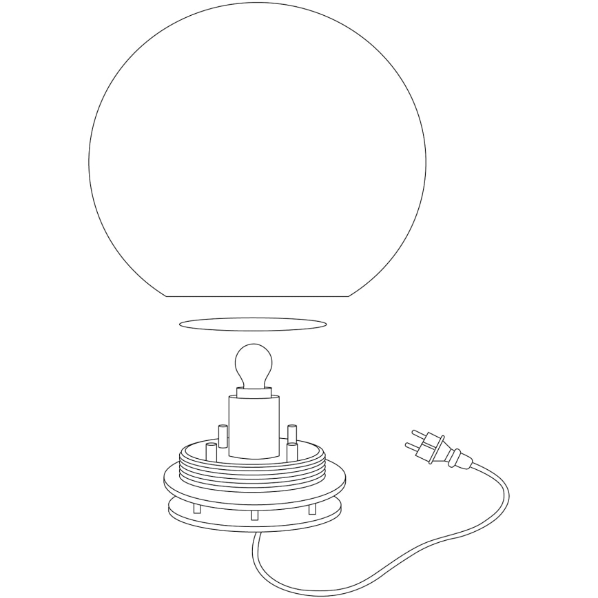 Eglo 98106 - LED RGBW Външна лампа MONTEROLO-C 1xLED/9W/230V IP65 Ø390