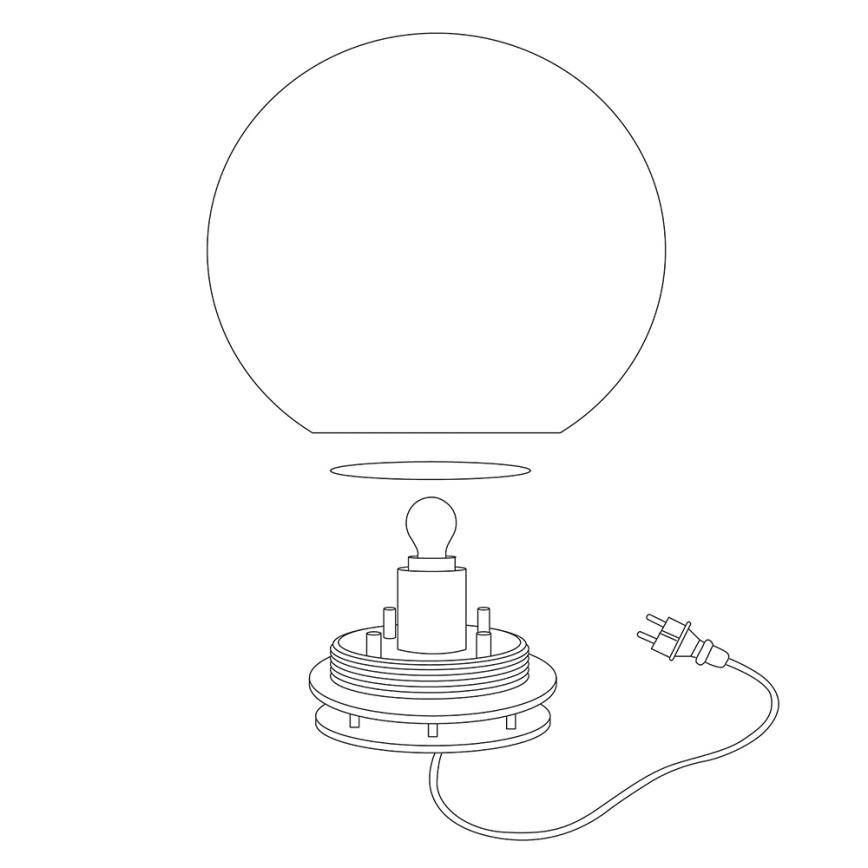 Eglo - LED RGBW Екстериорна лампа MONTEROLO-C 1xLED/9W/230V IP65 ø600