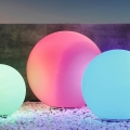 Eglo 98108 - LED RGBW външна лампа MONTEROLO-C LED/9W/230V IP65 Ø600 мм