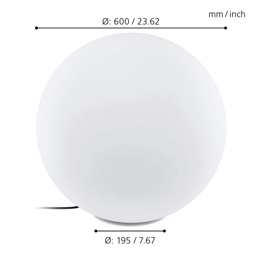 Eglo 98108 - LED RGBW външна лампа MONTEROLO-C LED/9W/230V IP65 Ø600 мм