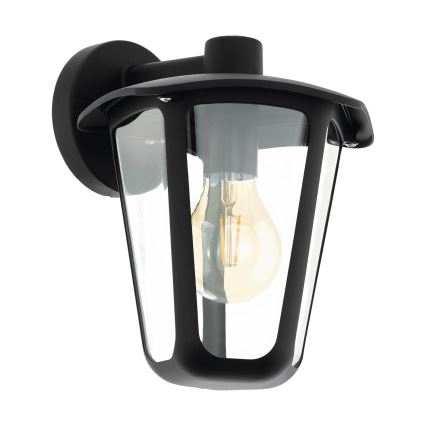 Eglo - Екстериорна Стенна лампа 1xE27/60W/230V черна IP44