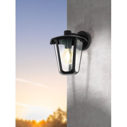 Eglo - Екстериорна Стенна лампа 1xE27/60W/230V черна IP44