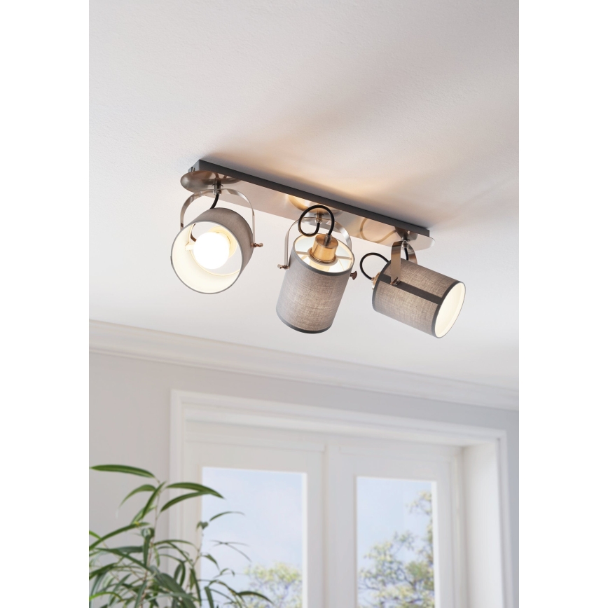 Eglo 98141 - Точково осветително тяло VILLABATE 3xE27/10W/230V