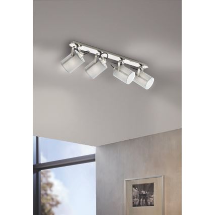 Eglo 98142 - Точково осветително тяло VILLABATE 4xE27/10W/230V