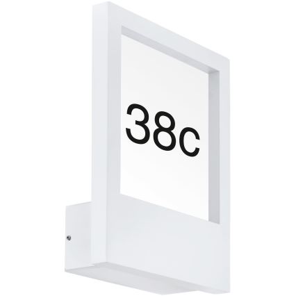 Eglo - Домашен номер 1xE27/28W/230V бяла IP44