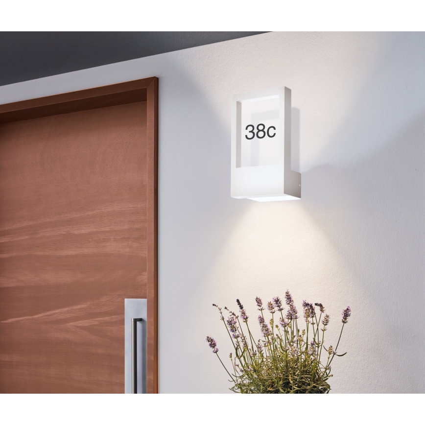 Eglo - Домашен номер 1xE27/28W/230V бяла IP44
