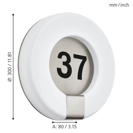 Eglo - LED Домашен номер LED/15W/230V IP44