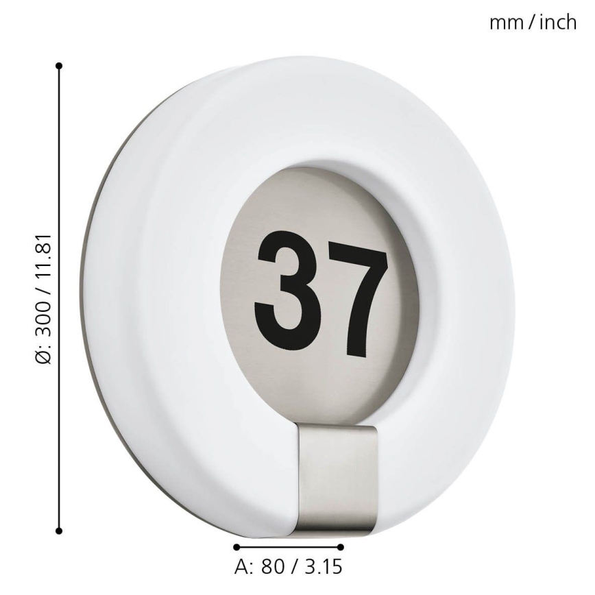 Eglo - LED Домашен номер LED/15W/230V IP44