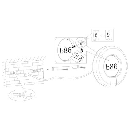 Eglo - LED Домашен номер LED/15W/230V IP44
