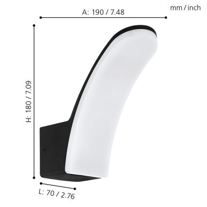 Eglo - Екстериорен LED аплик LED/11W/230V IP44