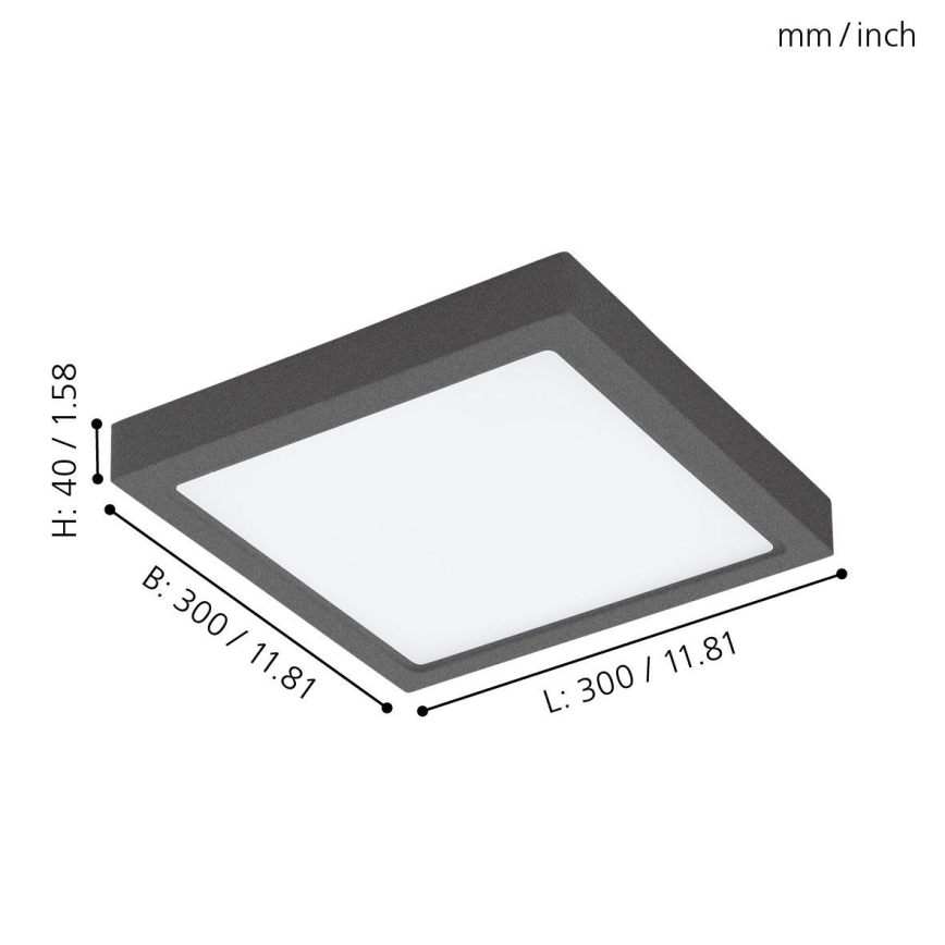 Eglo - LED регулируемо външно осветително тяло ARGOLIS-C LED/22W/230V IP44 Bluetooth