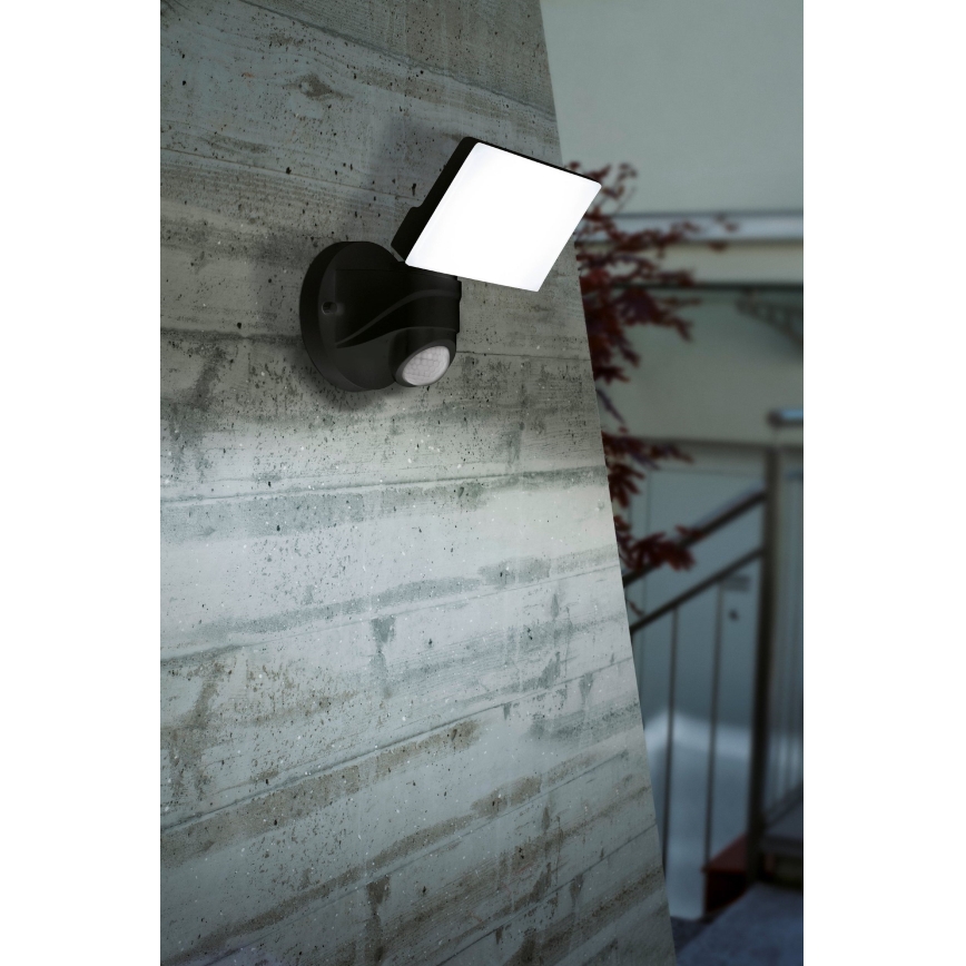 Eglo - LED Екстериорна Стенна лампа със сензор LED/15W/230V IP44