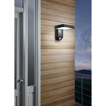 Eglo - LED Соларен аплик със сензор LED/4,5W/3,7V 2200 mAh IP44