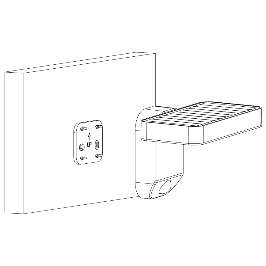 Eglo - LED Соларен аплик със сензор LED/4,5W/3,7V 2200 mAh IP44