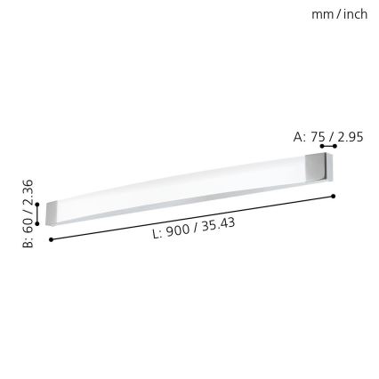 Eglo - LED Осветление за стена за баня LED/24W/230V IP44