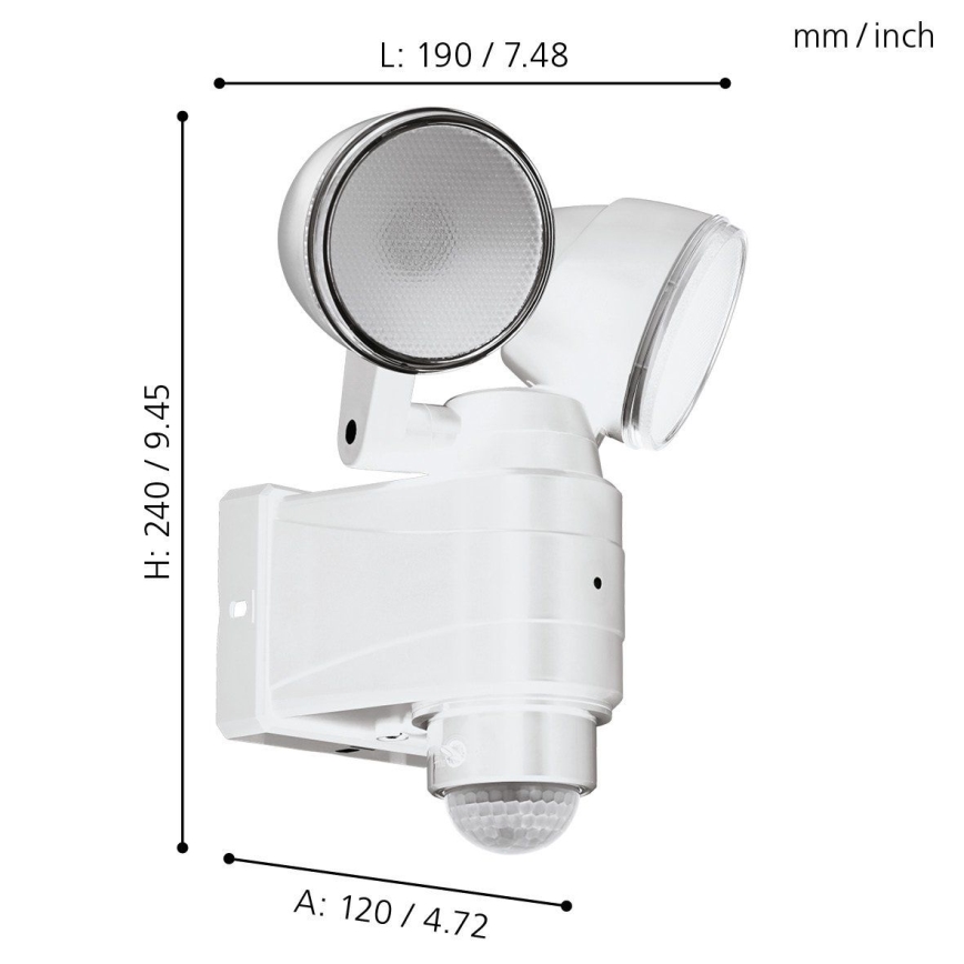 Eglo - LED външно осветително тяло със сензор 2xLED/4W/4xLR1 IP44
