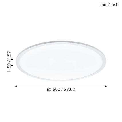 Eglo - LED Димируема лампа LED/30W/230V + дистанционно управление