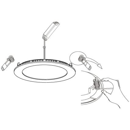 Eglo - LED Димируема лампа за окачен таван LED/5W/230V + дистанционно управление