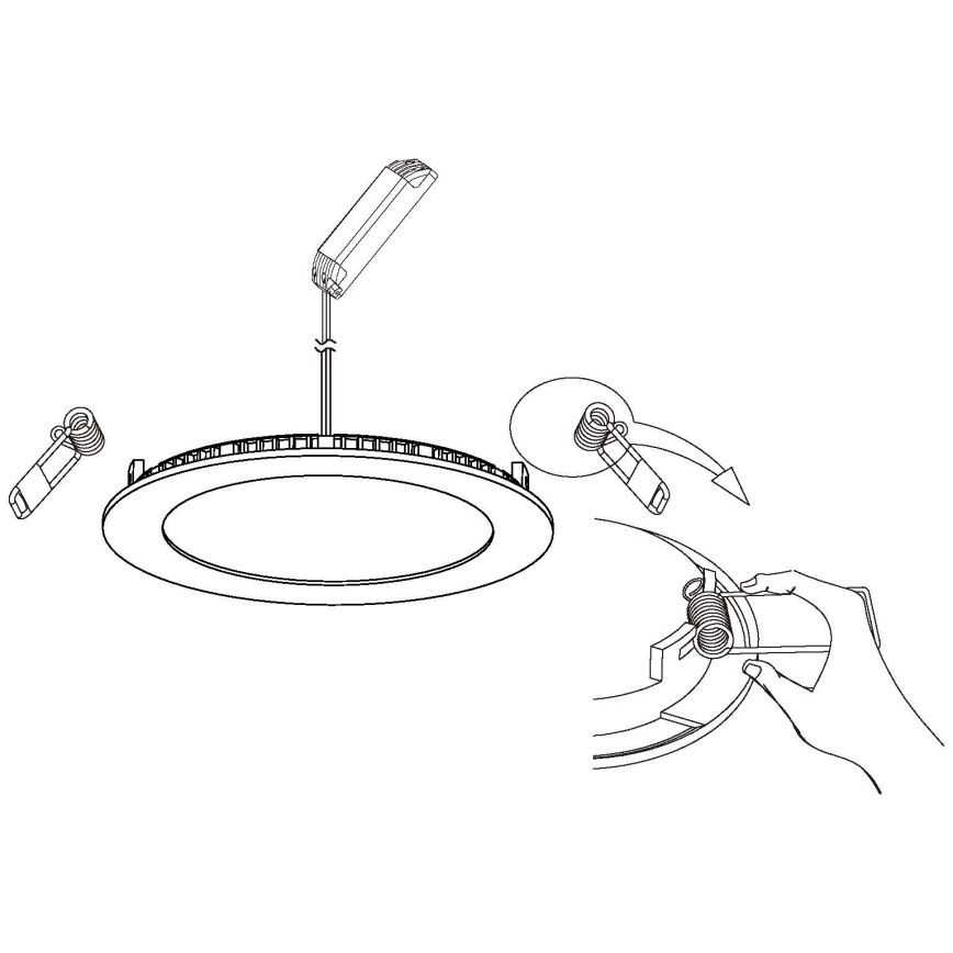 Eglo - Димируемо вградено LED осветително тяло LED/5W/230V + дистанционно управление Ø 12 см