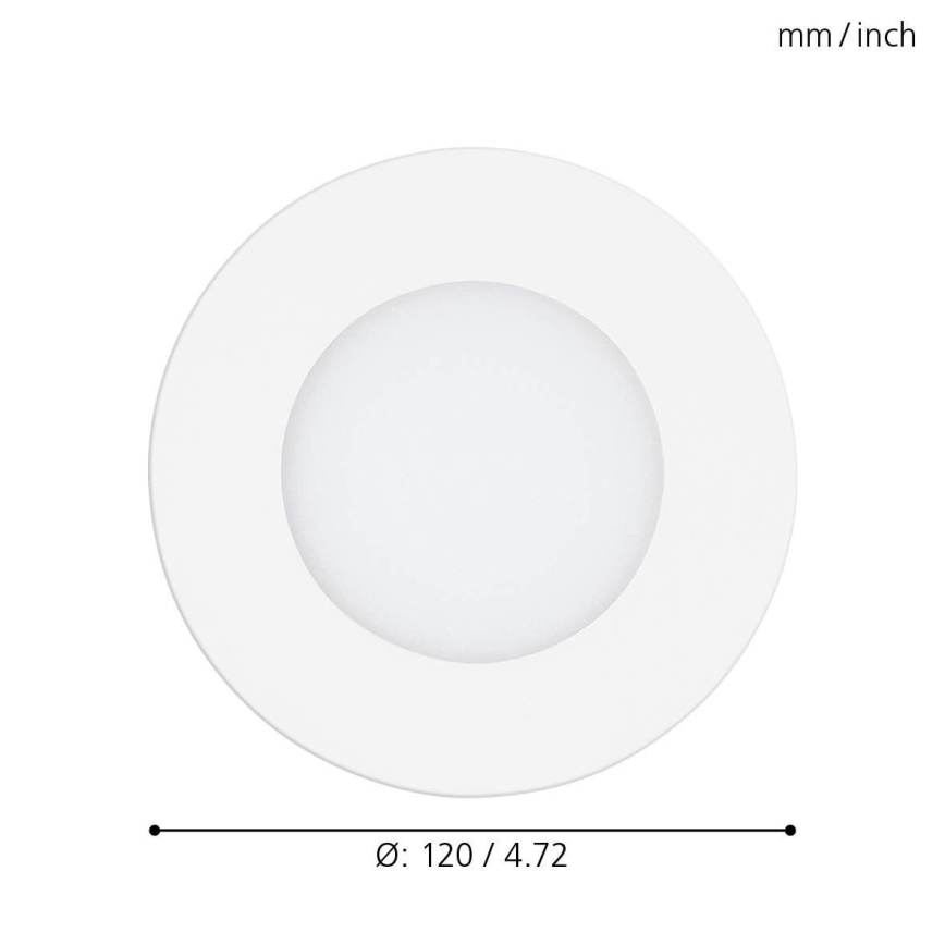 Eglo - Димируемо вградено LED осветително тяло LED/5W/230V + дистанционно управление Ø 12 см