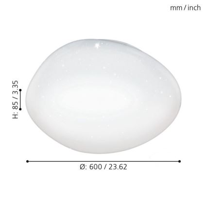 Eglo - LED Димируема лампа LED/36W/230V + дистанционно управление