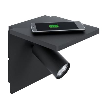 Eglo - LED стенно осветително тяло с безжично зареждане 1xGU10/5W/230V