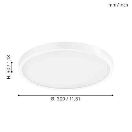 Eglo - LED Димируема лампа LED/20W/230V + дистанционно управление