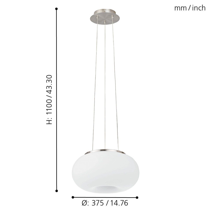 Eglo - LED RGB Димируем пендел OPTICA-C LED/21W/230V Ø 37,5 см