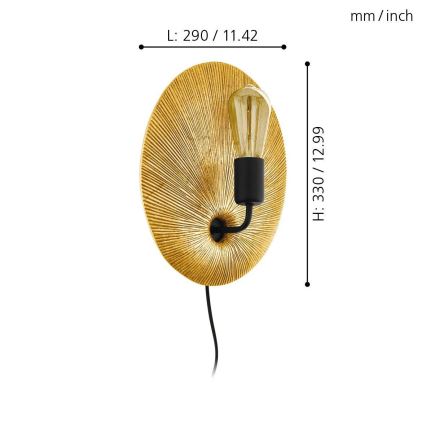 Eglo 98379 - Настенно осветително тяло GASCUERIA 1xE27/60W/230V