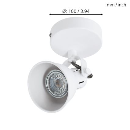 Eglo - LED Стенен прожектор 1xGU10/3,3W/230V