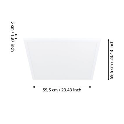 Eglo - LED Таванна лампа на сензор LED/34W/230V