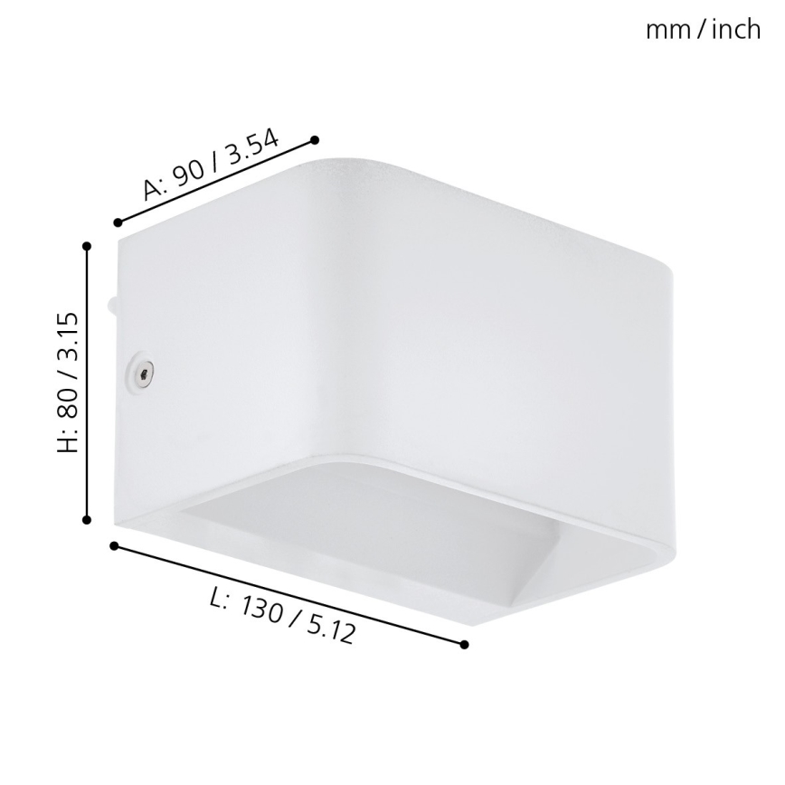 Eglo - LED аплик LED/6W/230V 3000K бял