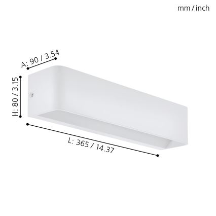 Eglo - LED лампа за стена LED/12W/230V