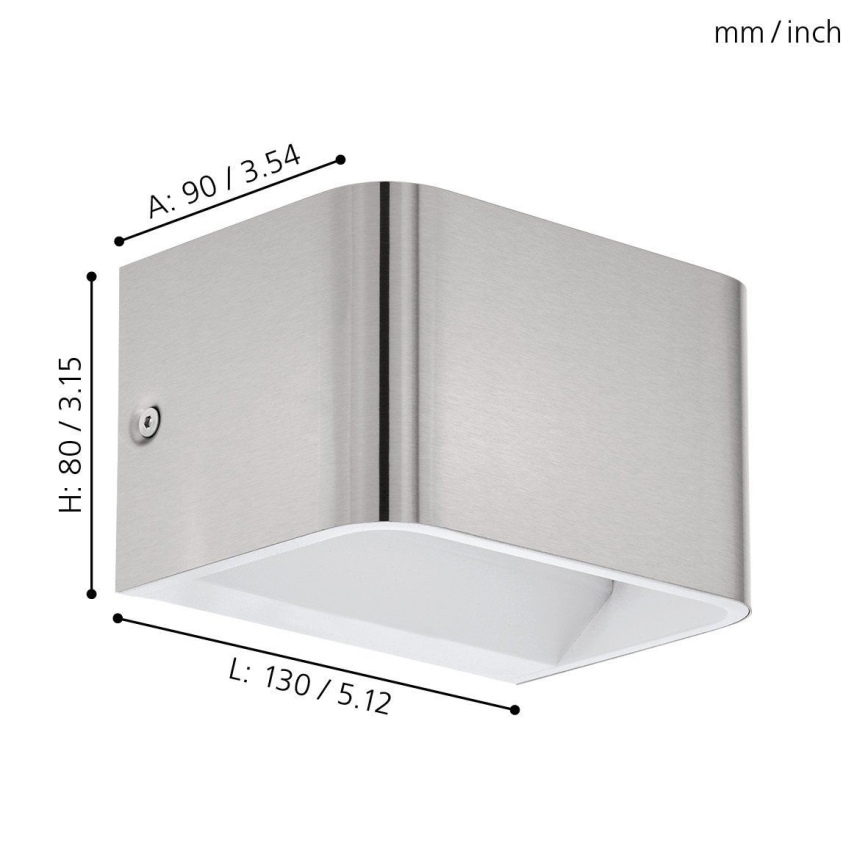 Eglo - LED аплик LED/6W/230V 3000K матов хром