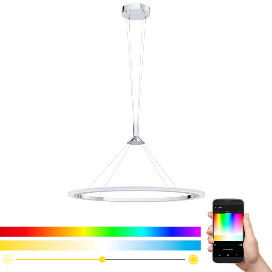 Eglo - LED RGB Димируем пендел HORNITOS-C LED/37W/230V + дистанционно управление