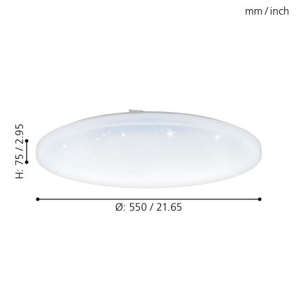 Eglo - LED Таванна лампа LED/49,5W/230V