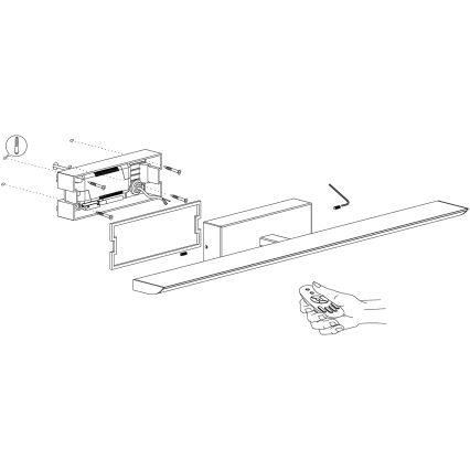 Eglo 98451 - LED RGB димируемо осветление за баня TABIANO-C LED/15,6W/230V IP44 + дистанционно управление