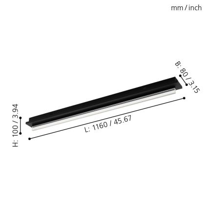 Eglo 98494 - LED таванно осветително тяло SPADAFORA LED/25W/230V