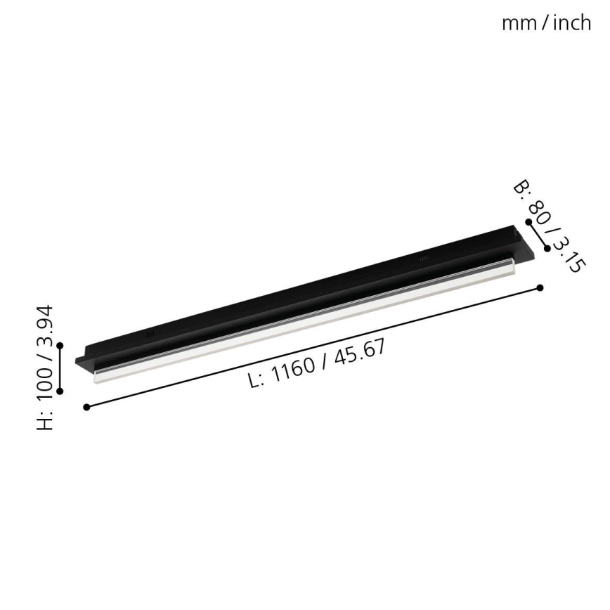 Eglo 98494 - LED таванно осветително тяло SPADAFORA LED/25W/230V