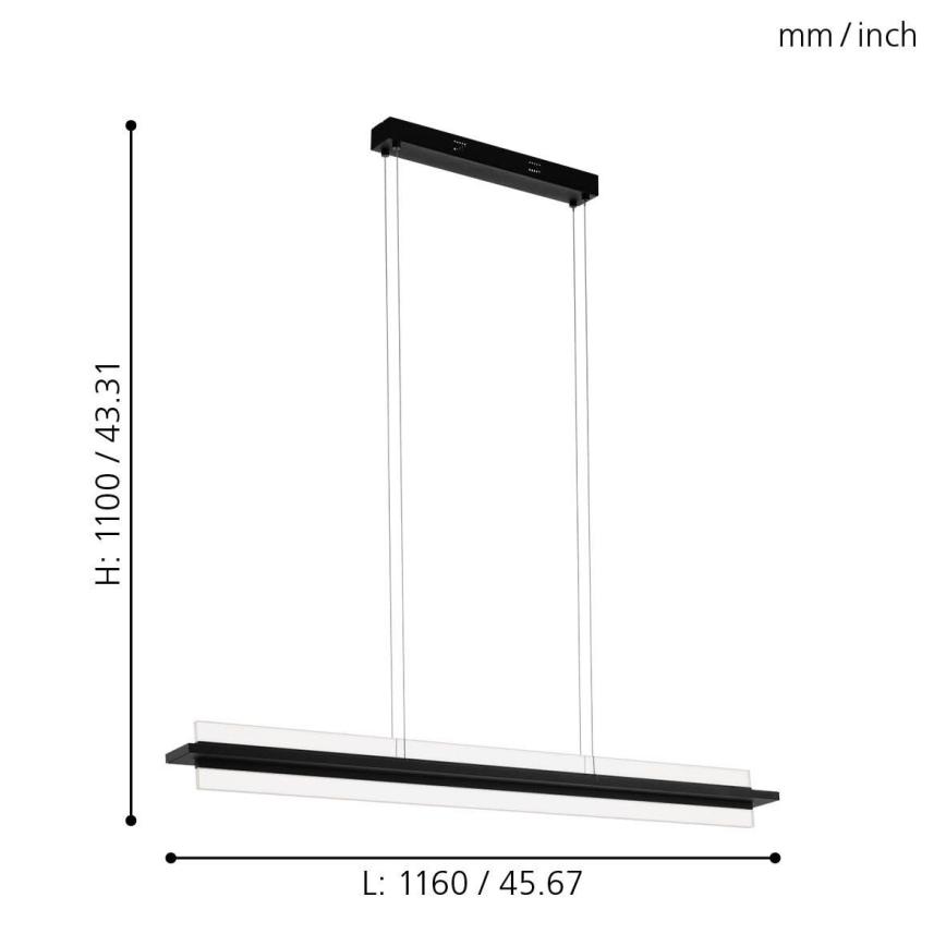 Eglo 98495 - LED Демируем висящ полилей SPADAFORA LED/14,5W/230V